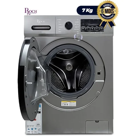Machine à laver automatique - Roch -RWM07FL-L -7Kg - Gris - Économique (A++) - Garantie 6 Mois