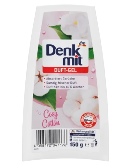 Désodorisant parfumé de maison Denkmit Cosy Cotton, 150 g
