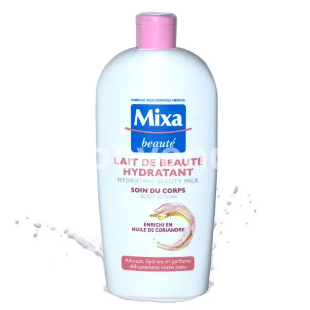 Mixa Beauté Lait Hydratant Corps - 375 ml - Enrichi en Huile de Coriandre - Soin Nourrissant Peaux Sèches