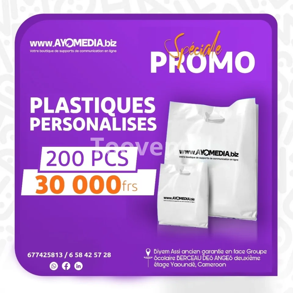 200 plastiques personnalises