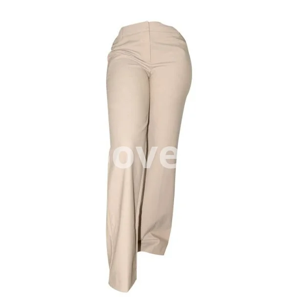 Pantalon femme à coupe large en coton - Kaki