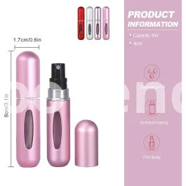 Flacons de parfum rechargeables de voyage - Pour femmes et hommes - Format de poche - 5 ml