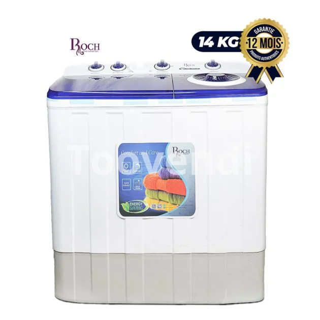 Machine à Laver Semi Automatique Roch - Lavage - Essorage - Économique - 14Kg