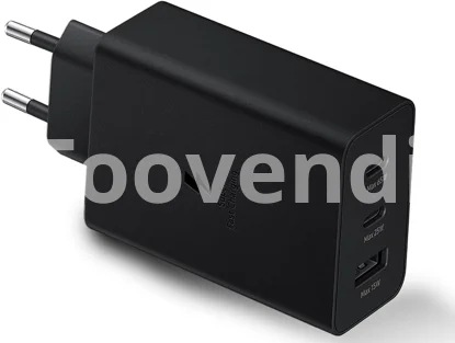 Boitier de charge à 03 ports SAMSUNG - 65W - Noir - 02 ports USB type C - 01 port USB type A